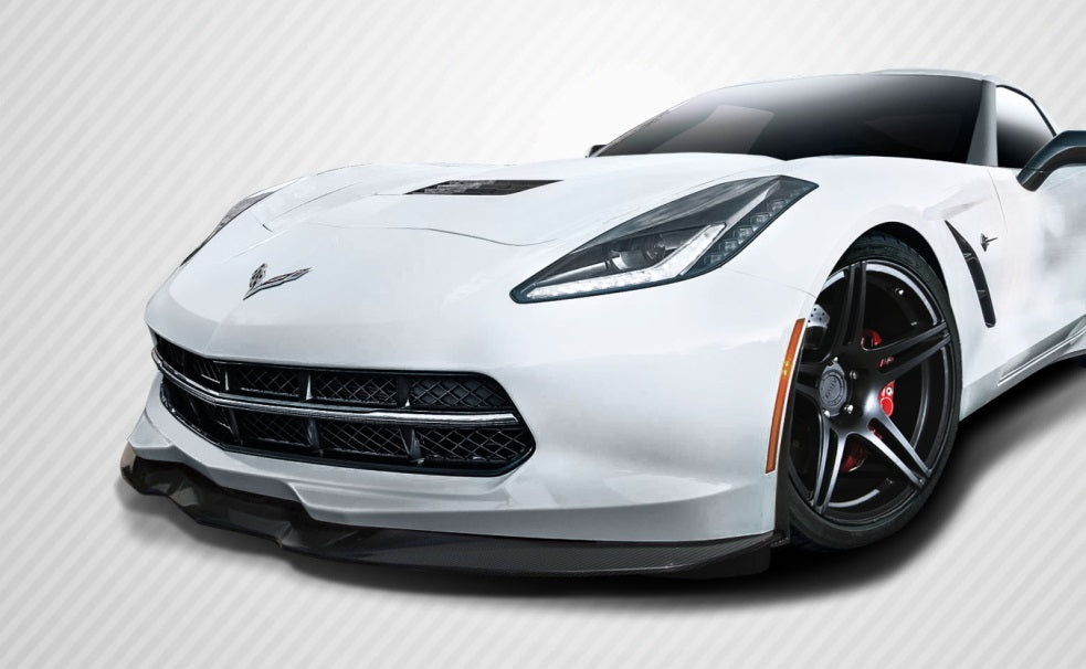 2014-2019 Chevrolet Corvette C7 Carbon Creations Apex Front Splitter - 3 Piece