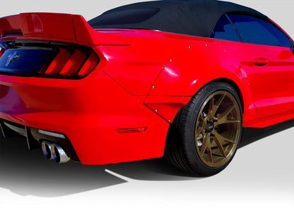 2015-2023 Ford Mustang Duraflex Grid Wide Body Rear Fender Flares - 4 Piece