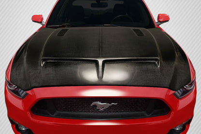 2015-2017 Ford Mustang Carbon Creations GT500 Hood - 1 Piece