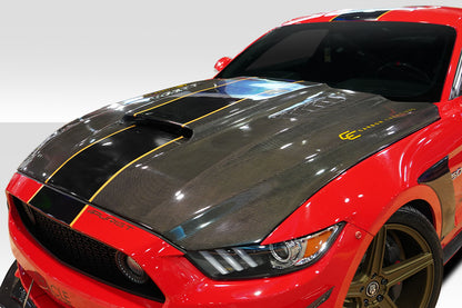 2015-2017 Ford Mustang Carbon Creations CVX Hood - 1 Piece