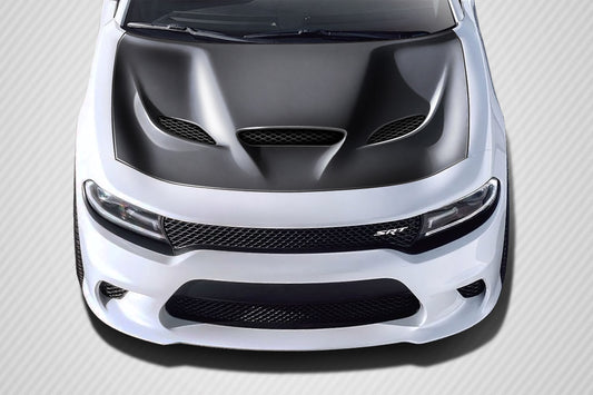 2015-2023 Dodge Charger Carbon Creations Dritech Hellcat Look Hood - 1 Piece