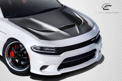 2015-2023 Dodge Charger Carbon Creations Dritech Hellcat Look Hood - 1 Piece