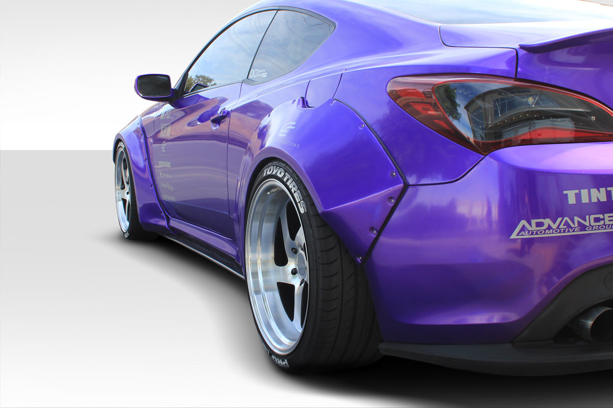 2010-2016 Hyundai Genesis Coupe 2DR Duraflex Circuit 75 MM Rear Fender Flares - 2-piece