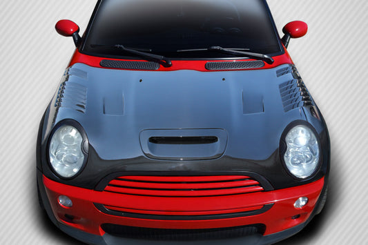 2002-2006 Mini Cooper / Cooper S R50 R53 2005-2008 Cooper convertible R52 Carbon Creations DriTech Racer Hood - 1 Piece