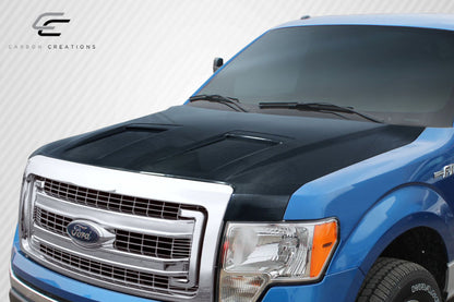 2009-2014 Ford F-150 Carbon Creations DriTech Ram Air Hood - 1 Piece