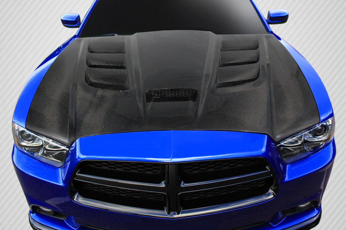 2011-2014 Dodge Charger Carbon Creations DriTech Viper Look Hood - 1 Piece