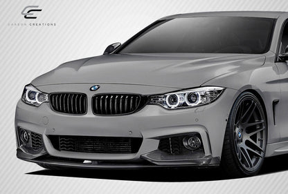 2014-2020 BMW 4 Series F32 Carbon Creations DriTech M Performance Look Front Spoiler Splitters - 3 Piece (S)