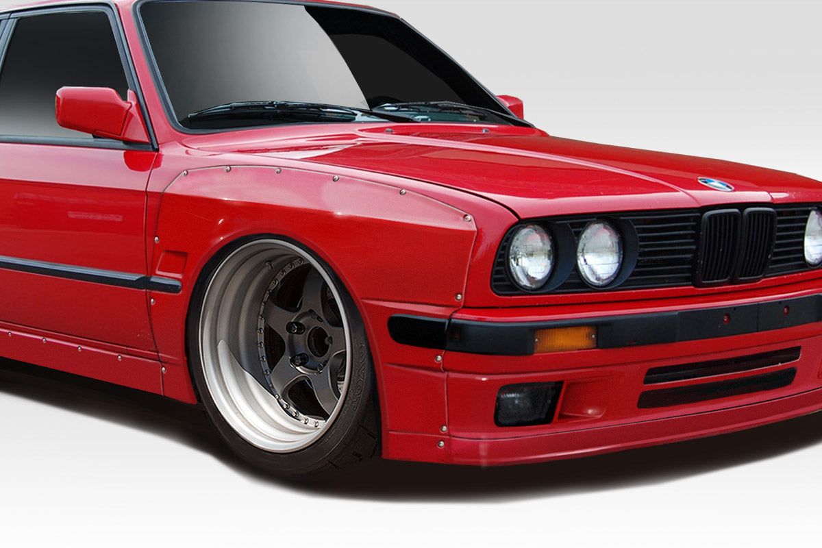 1984-1991 BMW 3 Series E30 Duraflex TKO Wide Body Front Fender Flares 50mm - 4 Piece