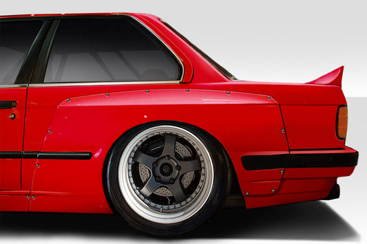 1984-1991 BMW 3 Series E30 Duraflex TKO Wide Body Rear Fender Flares 70mm - 2 Piece