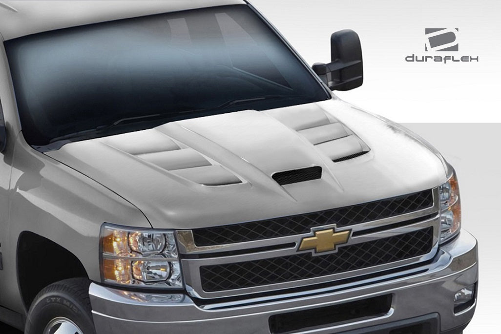 2007-2013 Chevrolet Silverado Duraflex Viper Look Hood - 1 Piece