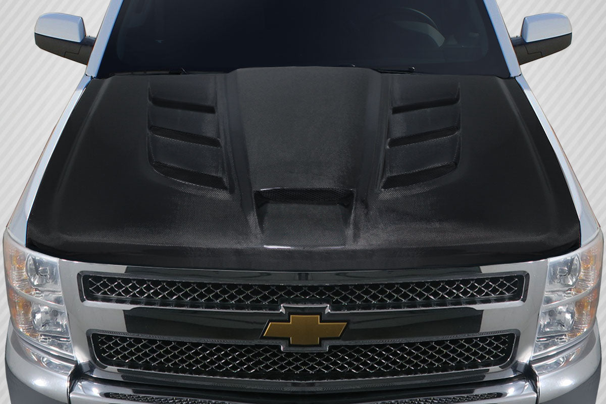 2007-2013 Chevrolet Silverado Carbon Creations Viper Look Hood - 1 Piece