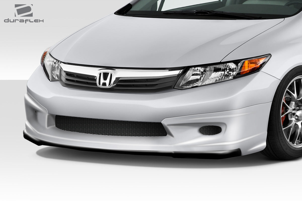 2012-2012 Honda Civic 4DR Duraflex Type M Front Lip Spoiler - 1 Piece