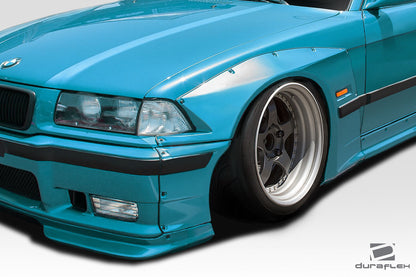 1992-1998 BMW 3 Series M3 E36 2DR Duraflex Circuit Front Fender Flares (+50mm) - 4 Piece