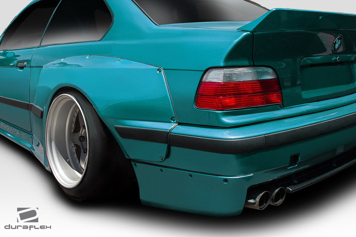 1992-1998 BMW 3 Series M3 E36 2DR Duraflex Circuit Rear Fender Flares (+70mm) - 2 Piece