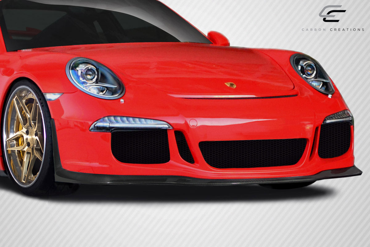 2012-2015 Porsche 911 Carrera 991 Carbon Creations DriTech GT3 Look Front Bumper - 1 Piece