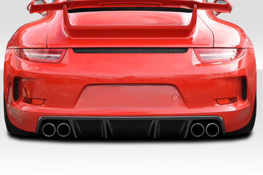 2012-2015 Porsche 911 Carrera 991 Eros GT3 Look Rear Bumper ( includes reflectors ) - 2 Piece