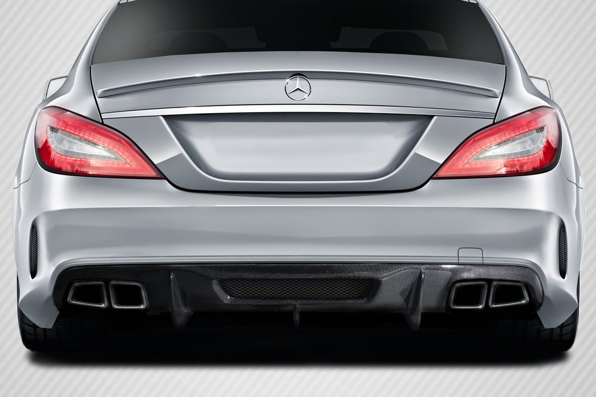 2012-2018 Mercedes W218 CLS63 Carbon AF-1 Rear Diffuser ( CFP ) - 1 Piece