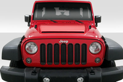 2007-2018 Jeep Wrangler Duraflex Rage Hood - 1 Piece