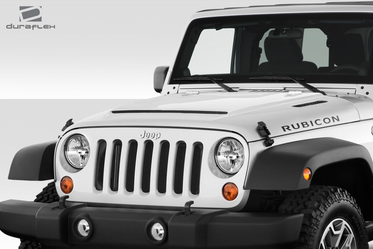 2007-2018 Jeep Wrangler Duraflex Rage Hood - 1 Piece