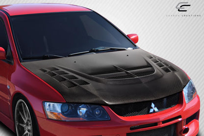 2003-2006 Mitsubishi Lancer Evolution 8 9 Carbon Creations DriTech VT-X Hood - 1 Piece