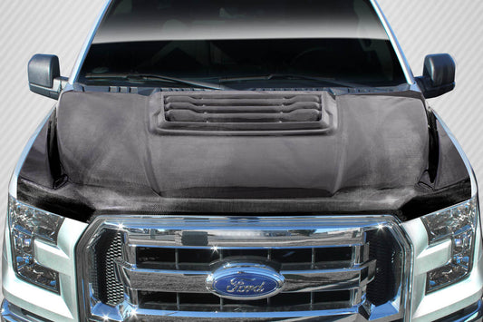 2015-2020 Ford F-150 Carbon Creations Raptor Look Hood - 1 Piece