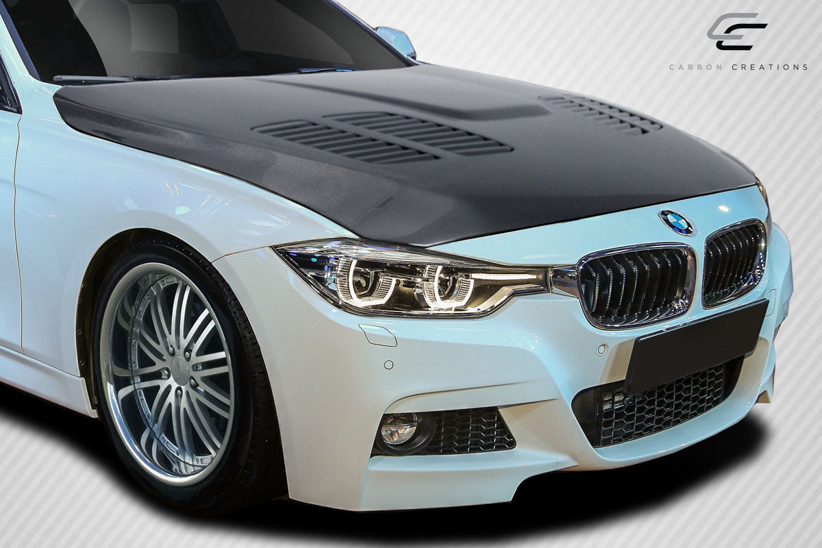 2012-2018 BMW 3 Series F30 / 2014-2020 4 Series F32 Carbon Creations GTR Hood - 1 Piece