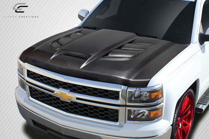 2014-2015 Chevrolet Silverado Carbon Creations Viper Look Hood - 1 Piece