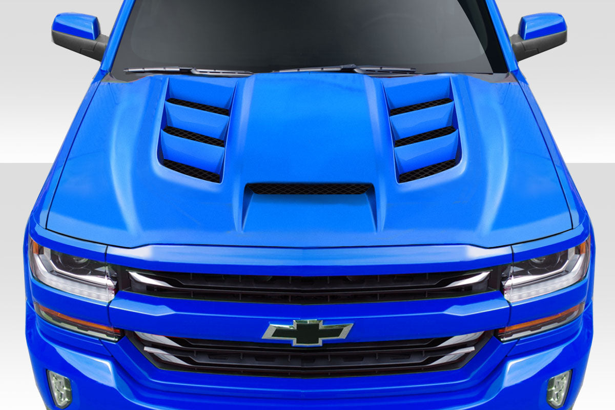 2016-2018 Chevrolet Silverado Duraflex Viper Look Hood - 1 Piece