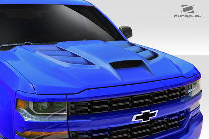 2016-2018 Chevrolet Silverado Duraflex Viper Look Hood - 1 Piece