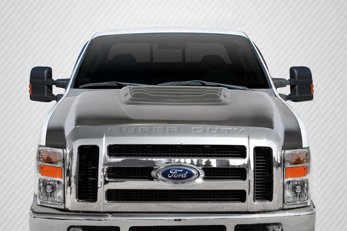 2008-2010 Ford Super Duty F250 F350 F450 Carbon Creations Raptor Look Hood - 1 Piece