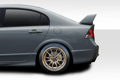 2006-2011 Honda Civic 4DR Duraflex Type M Rear Fender Flares - 4 Piece ( fits JDM Civic only ) (S)