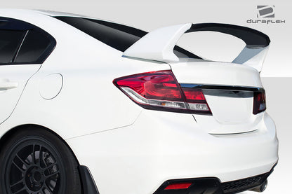 2012-2015 Honda Civic 4DR Duraflex RR Wing Spoiler - 3 Piece