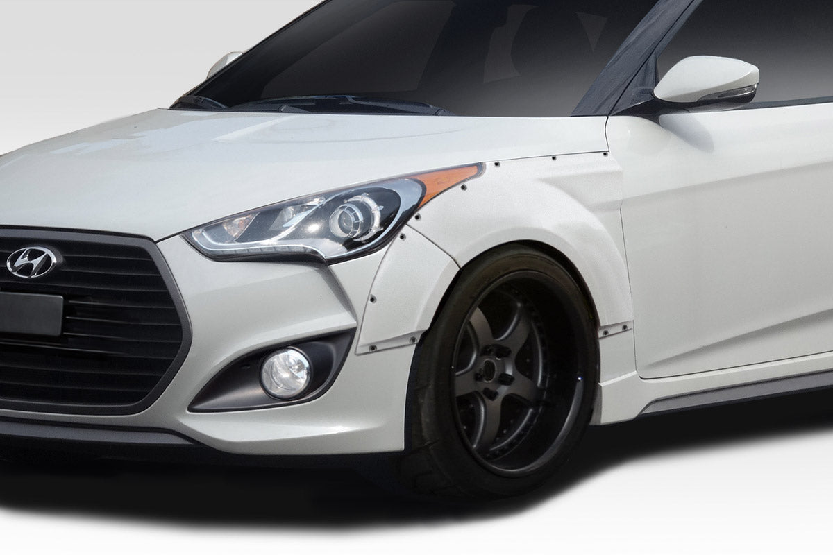 2012-2017 Hyundai Veloster Turbo Duraflex Envision Front Fender Flares - 4 piece