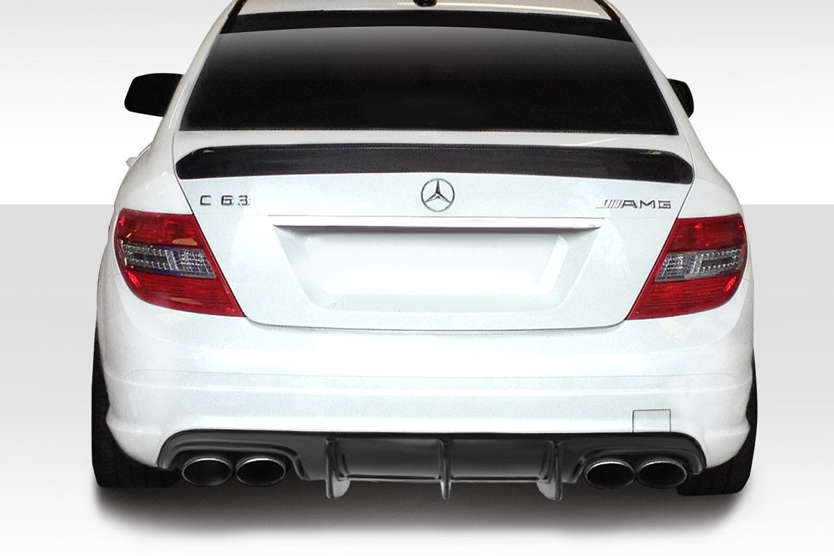 2008-2011 Mercedes C Class / C63 W204 Duraflex Super Fin Rear Diffuser - 1 Piece ( fits AMG Bumper only )