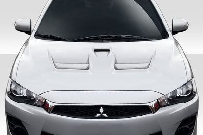 2008-2017 Mitsubishi Lancer / Lancer Evolution 10 Duraflex D Spec Hood - 1 Piece