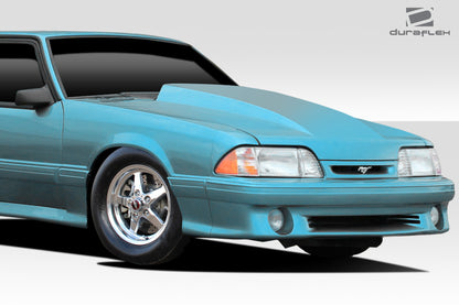 1987-1993 Ford Mustang Duraflex 4 Inch Cowl Hood - 1 Piece