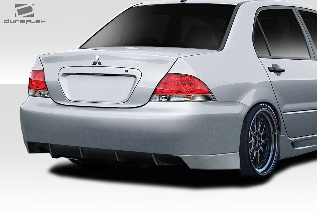 2004-2007 Mitsubishi Lancer Duraflex Trackstar Rear Bumper - 1 Piece