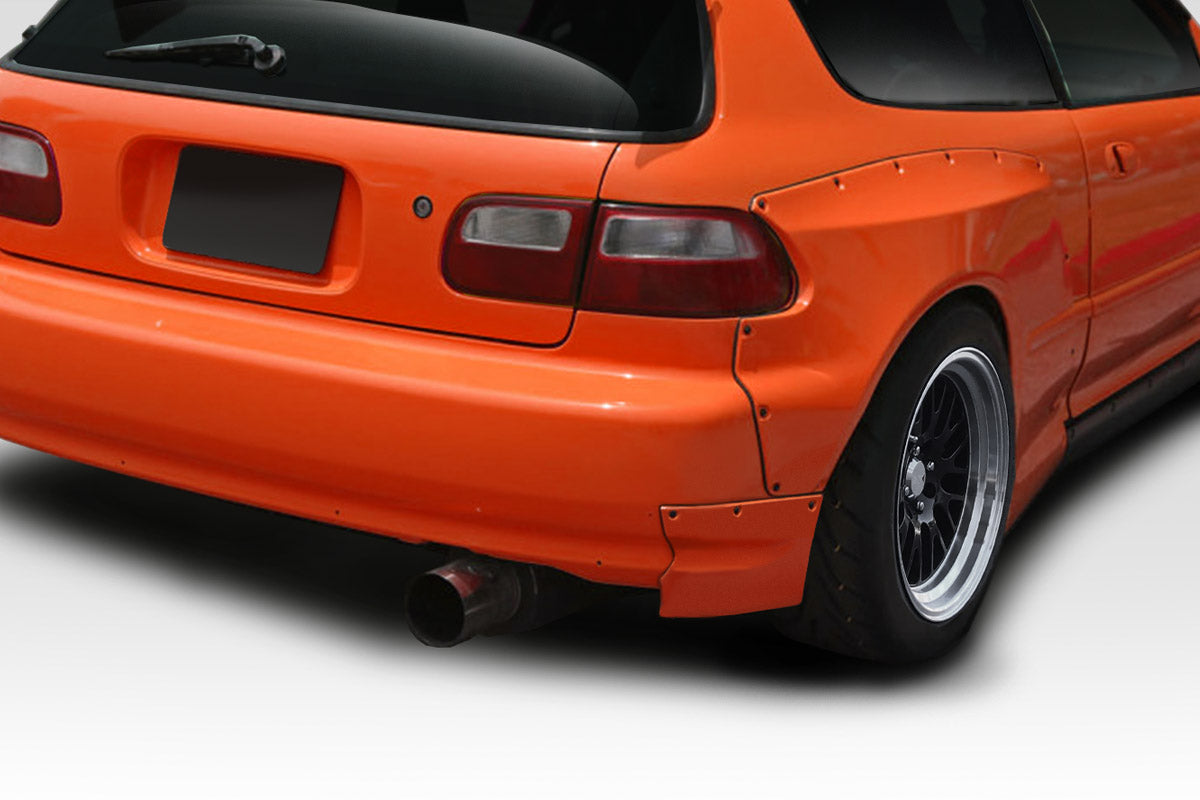 1992-1995 Honda Civic HB Duraflex TKO RBS Wide Body Rear Bumper Add-Ons - 2 Piece