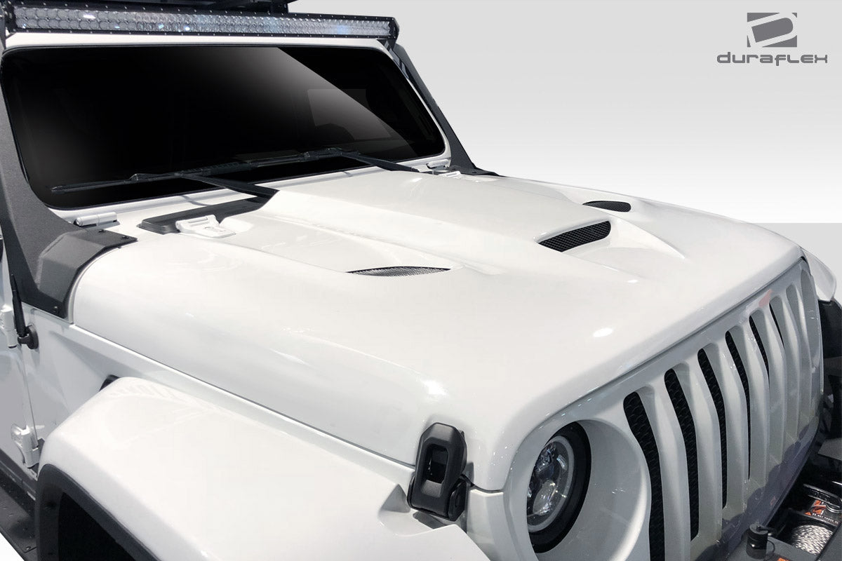 2019-2023 Jeep Wrangler JL Gladiator JT Duraflex Hellcat Look Hood - 1 Piece