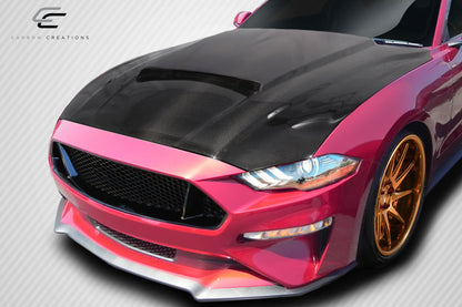 2018-2023 Ford Mustang Carbon Creations CVX Hood - 1 Piece