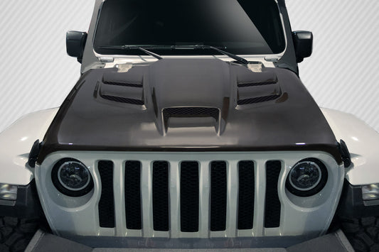 2019-2023 Jeep Wrangler JL Gladiator JT Carbon Creations Viper Look Hood - 1 piece