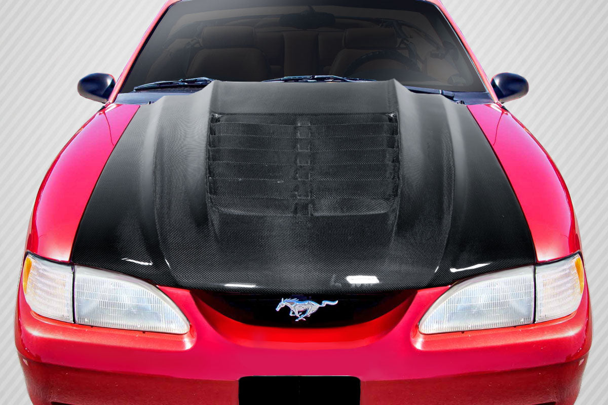 1994-1998 Ford Mustang Carbon Creations GT500 V2 Hood - 1 Piece