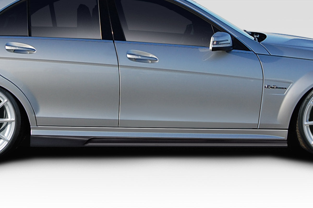 2008-2014 Mercedes C Class C63 W204 AF-1 Side Skirts Rocker Panels ( GFK ) - 2 Piece