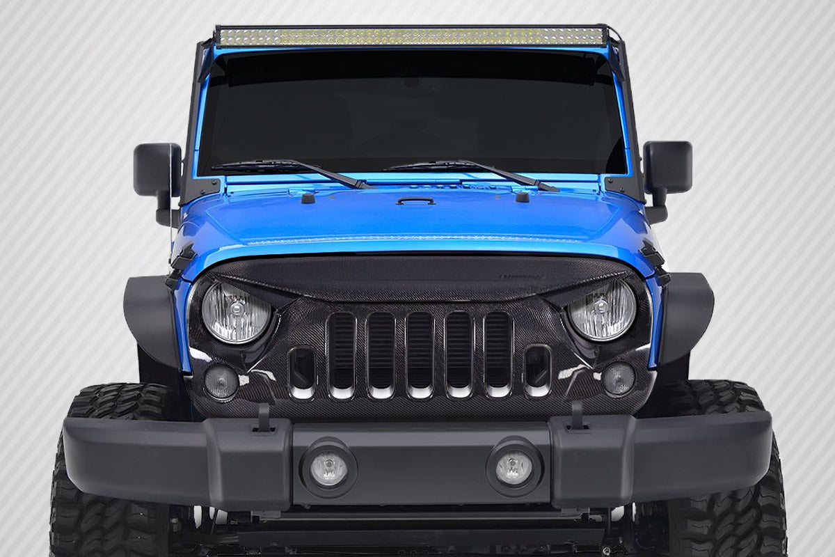 2007-2018 Jeep Wrangler Carbon Creations Predator Grille - 1 Piece