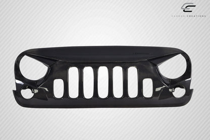 2007-2018 Jeep Wrangler Carbon Creations Predator Grille - 1 Piece