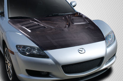 2004-2008 Mazda RX-8 Carbon Creations Vader Hood - 1 Piece