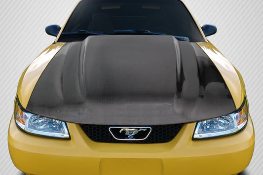 1999-2004 Ford Mustang Carbon Creations Cowl Hood - 1 Piece