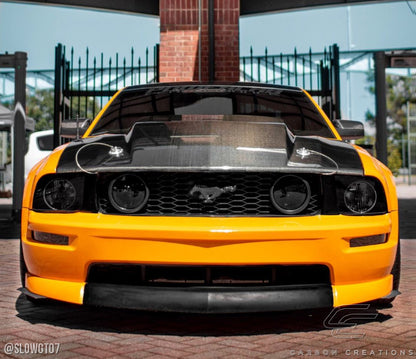 2005-2009 Ford Mustang Carbon Creations 2.5 Inch Cowl Hood - 1 Piece