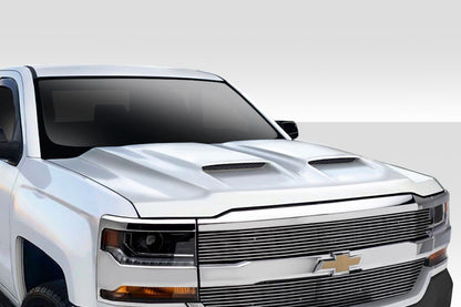 2016-2018 Chevrolet Silverado Duraflex Dual Ram Air Hood - 1 Piece