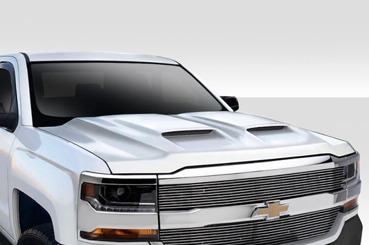 2016-2018 Chevrolet Silverado Duraflex Dual Ram Air Hood - 1 Piece